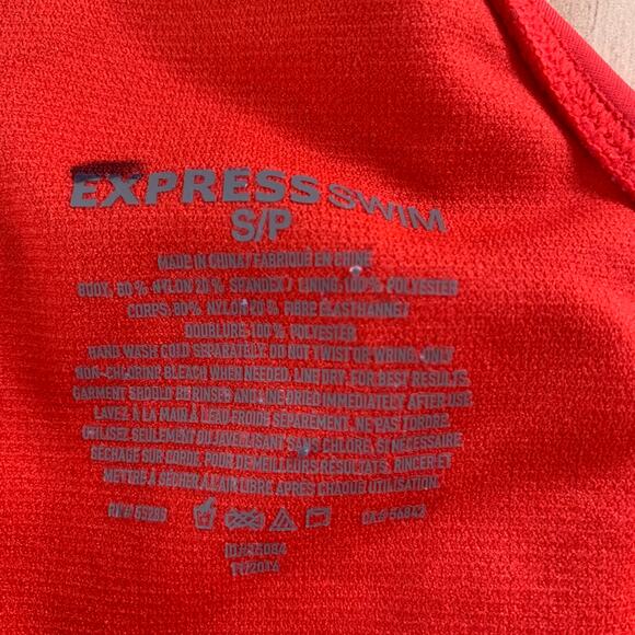 Express Red Cutout Front One Piece Swimsuit - Picture 6 of 8